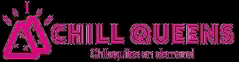 Chill Queens logo en rosa con lema Chillquiles on Demand